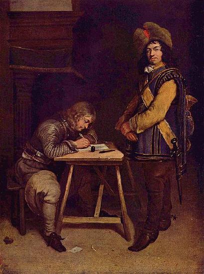 Adriaan de Lelie Der briefschreibende Offizier France oil painting art